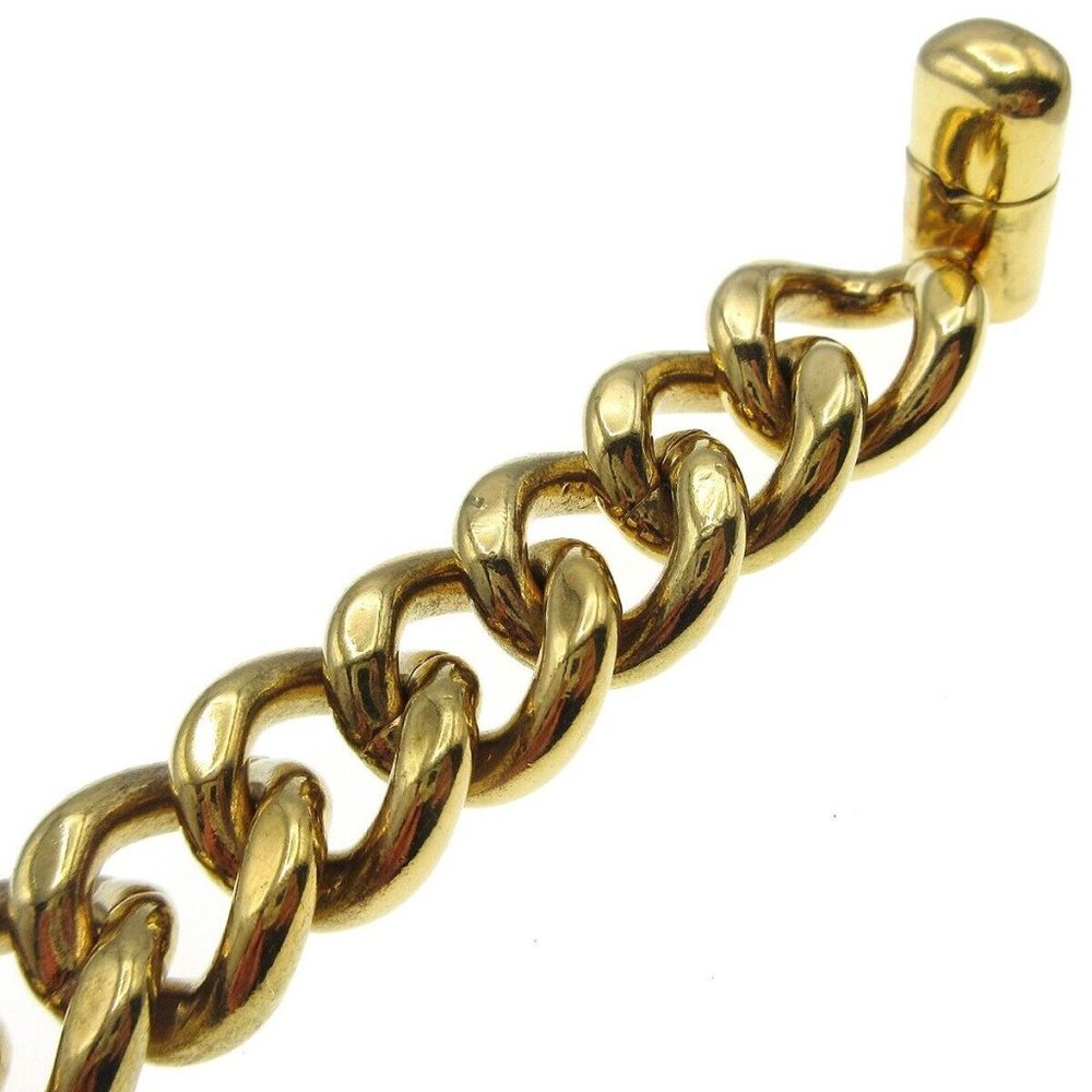 Authentic CHANEL CC Turnlock Motif Charm Gold Chain Bracelet 96A Accessories - Picture 6 of 7